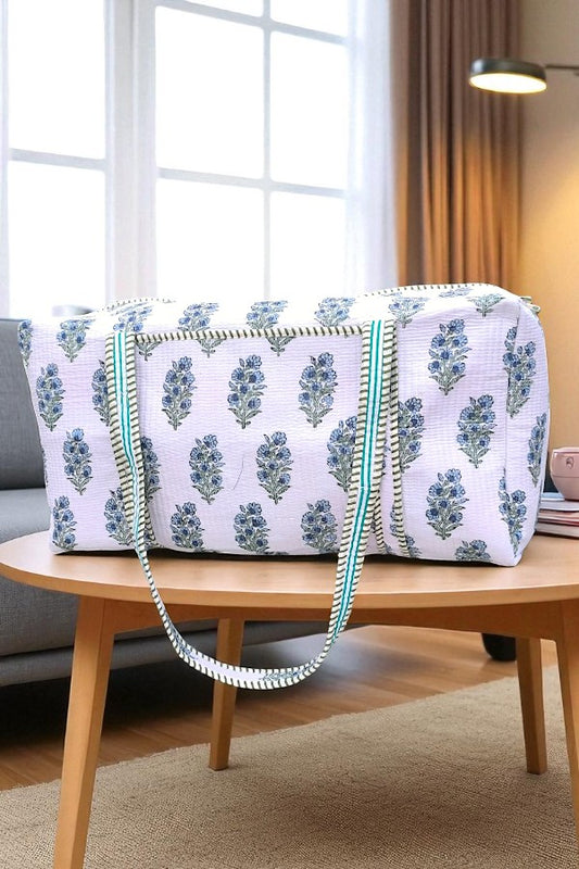 PREORDER Blue You Away Floral Duffle Bag