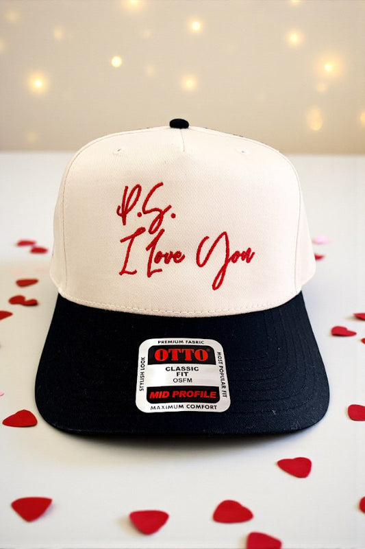 P.S. I Love You Embroidered Hat